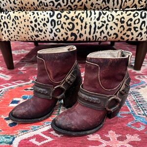 Freebird by Steven Burgundy Ankle Booties